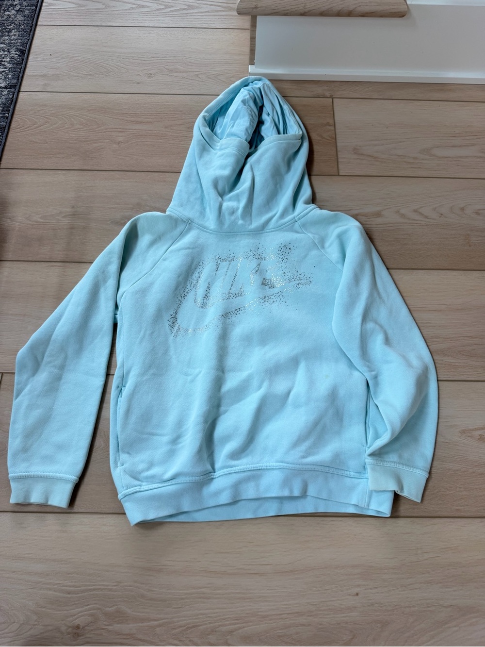 Nike Women Hooded Sweatshirt in Light Blue